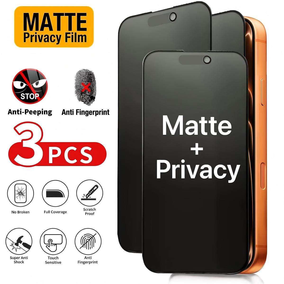 3pcs Full Cover Matte Privacy  - огляд і ціна Matte Anti Glare Screen Protector
